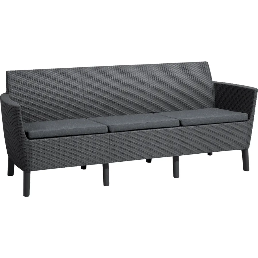 Диван Салемо 3-х местный (Salemo 3 Sofa), графит