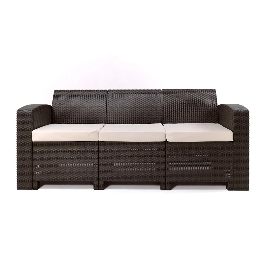 Rattan premium, диван трехместный, венге